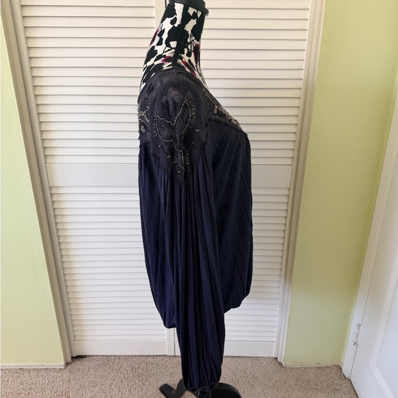 Free People Embellished Blouson Top - Picture 2 of 9
